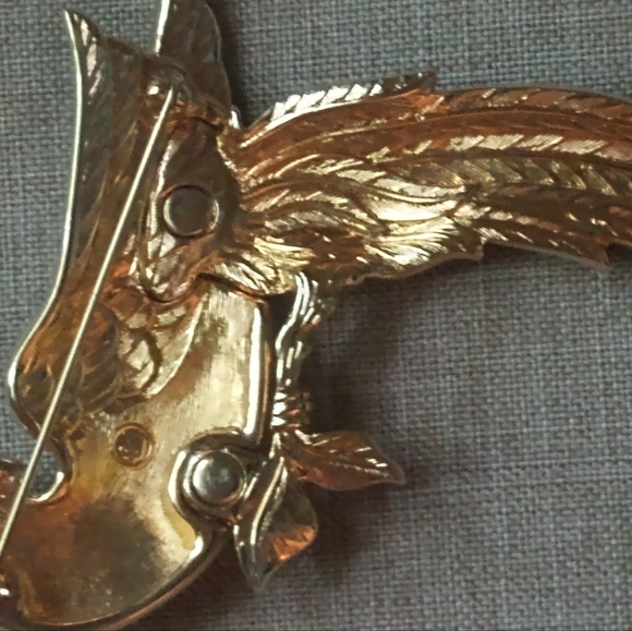 Swarovski Swan VTG Retired Gold Plated Crystal Cockatiel Parrot Brooch/Pin - Picture 10 of 13